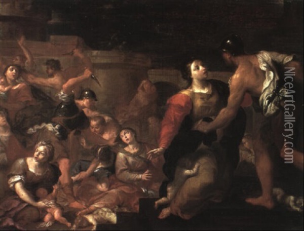 The Massacre Of The Innocents Oil Painting - Domenico Maria Viani