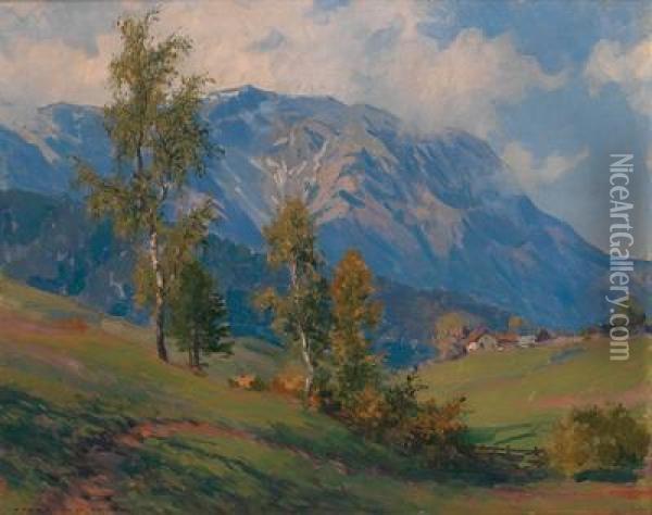 Der Schneeberg (von Puchberg Gesehen) Oil Painting - Karl Ludwig Prinz