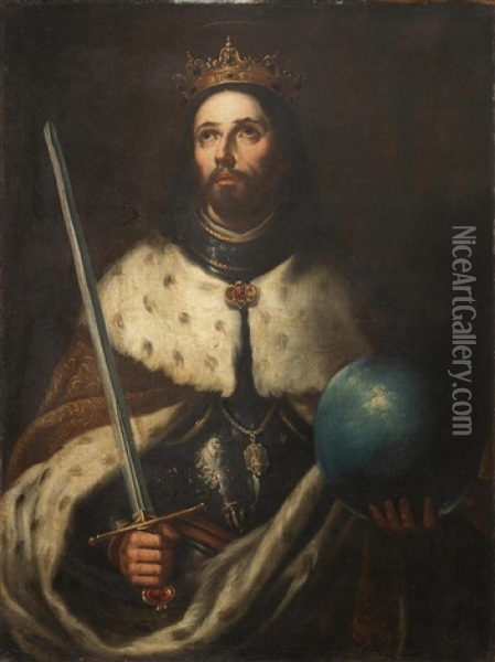 Saint Ferdinand Iii Of Castile Oil Painting - Bartolome Esteban Murillo