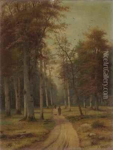 Jager Im Herbstwald Oil Painting - Eduard, Hein Jr.