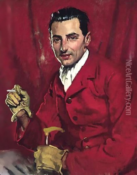 Portrait Of Reginald Addyes-Scott Oil Painting - Sir William Newenham Montague Orpen
