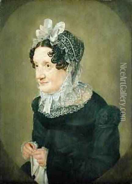 Katharina Oldach the Aunt of the Artist 1824 Oil Painting - Julius Oldach