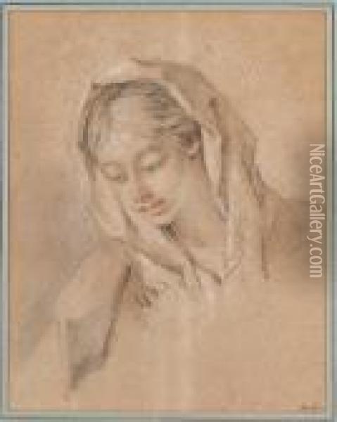 The Virgin Mary Oil Painting - Francois Boucher