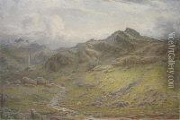 Up In The Pass Of Llanberis Oil Painting - Thomas Danby