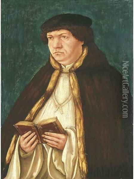 Portrait of a cleric Oil Painting - Albrecht Altdorfer