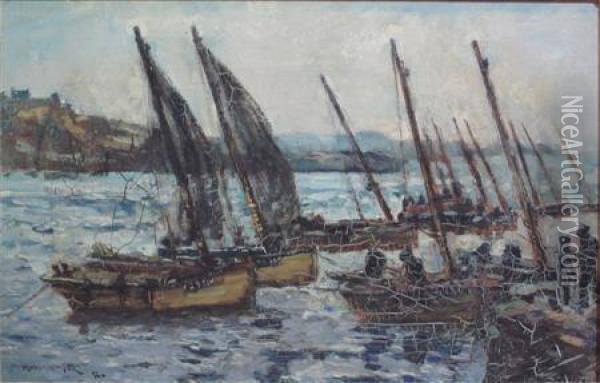 Yachts Oil Painting - Mason Hunter