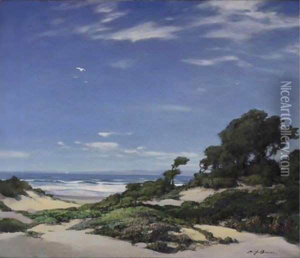 Coast Of Carmel Oil Painting - Henry Joseph Breuer