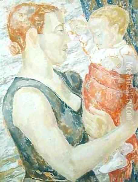 Mother and Child Oil Painting - Jessica Stewart Dismorr
