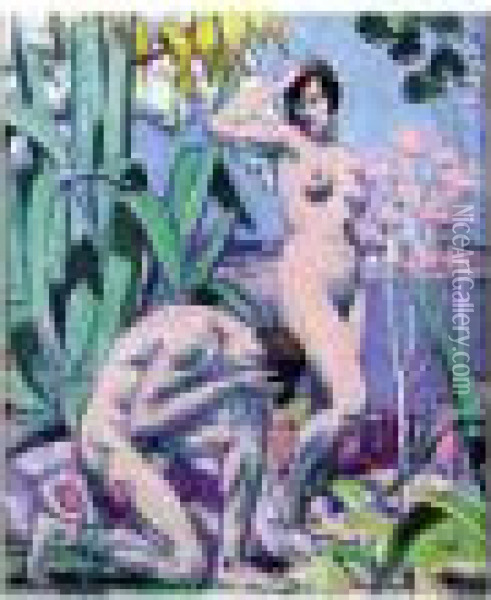 Adam And Eve Oil Painting - Francis Campbell Boileau Cadell