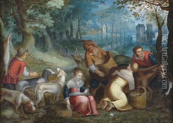 Folge Der Vier Jahreszeiten Oil Painting - Jacopo dal Ponte Bassano