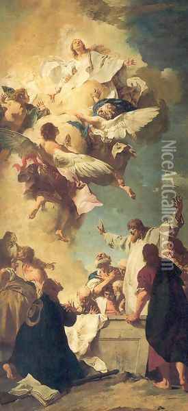 The Assumption of the Virgin 1735 Oil Painting - Giovanni Battista Piazzetta