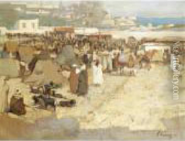 The Soko, Tangier Oil Painting - John Lavery