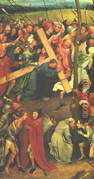 Christ Carrying the Cross 1480s Oil Painting - Hieronymous Bosch