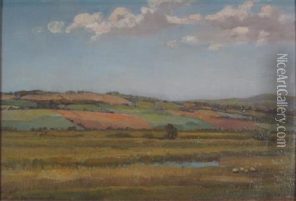 Border Landscape Oil Painting - James Paterson