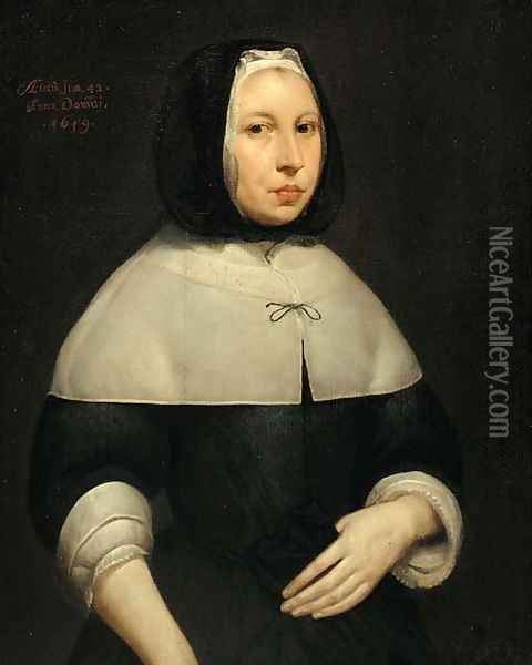 Portrait of a lady 2 Oil Painting - Cornelius Janssens Van Ceulen