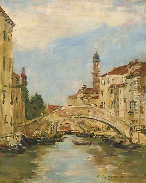 Petit canal à Venise Oil Painting - Eugene Boudin