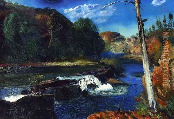 Mill Dam Oil Painting - George Wesley Bellows