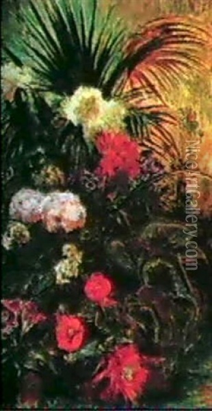 A Bouquet Of Flowers Oil Painting - Rogelio De Egusquiza