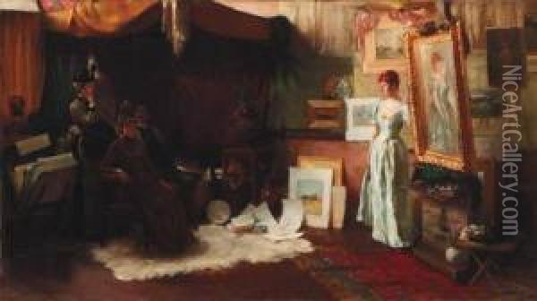 Fair Critics Oil Painting - Charles Curran