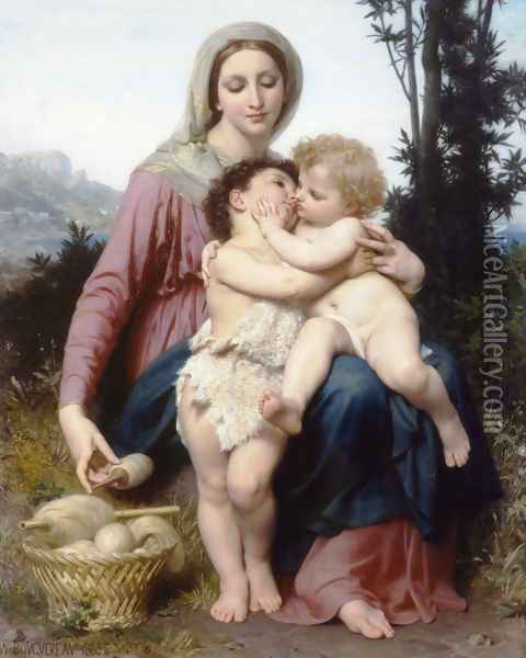 Sainte Famille (The Holy Family) Oil Painting - William-Adolphe Bouguereau