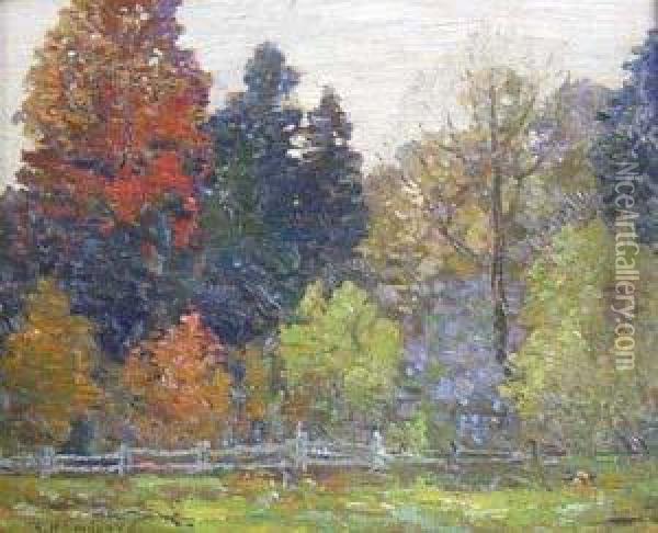 Autumn Oil Painting - Robert Henry Lindsay