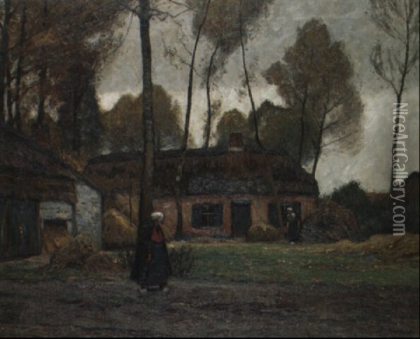 Belgisches Dorf Oil Painting - Eugen Kampf