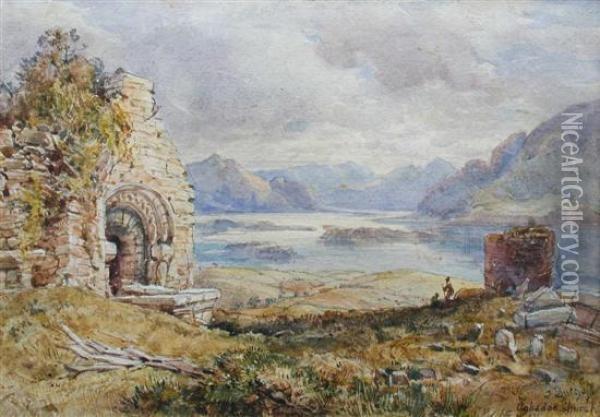 Aghadoe Church Oil Painting - James Howard Burgess