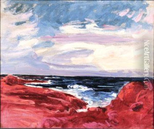 Marine Aux Rochers Rouges Oil Painting - Roderic O'Conor