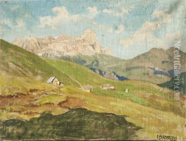 Veduta Di Montagna Oil Painting - Francesco Sartorelli