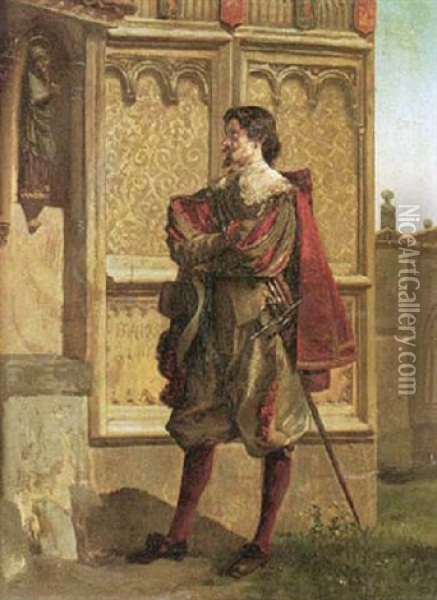 Gentilhomme A L'epee Oil Painting - Roman Ribera Cirera