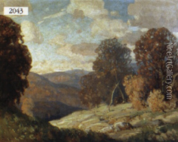Autumn In The Hills Near Woodstock Oil Painting - Walter Koeniger