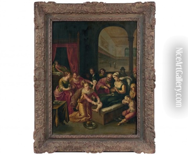 Sainte Elisabeth De Hongrie Soignant Les Malades Oil Painting - Hieronymus Francken III