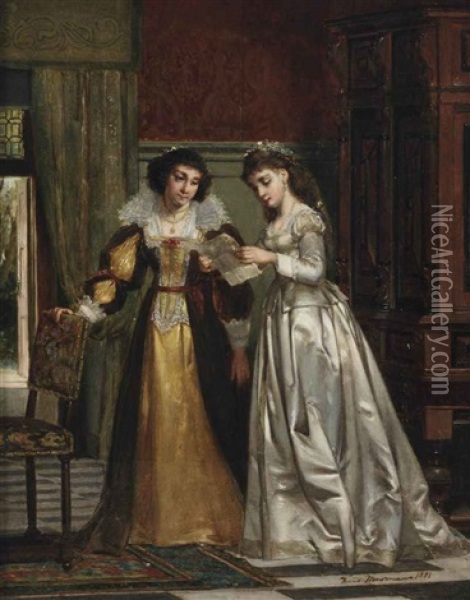 The Love Letter Oil Painting - Frans Moormans