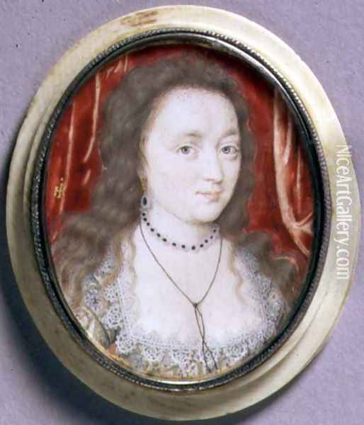 Portrait Miniature of Lady Cecilia Neville Oil Painting - John Hoskins