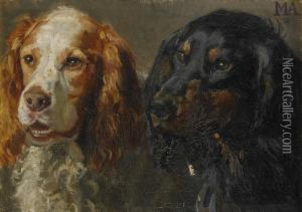Hundportratt Oil Painting - Michael Ancher