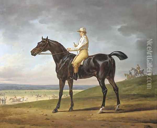 Lord Lowther's Busto with W. Wheatley, up at Newmarket, 1815 Oil Painting - Carle Vernet