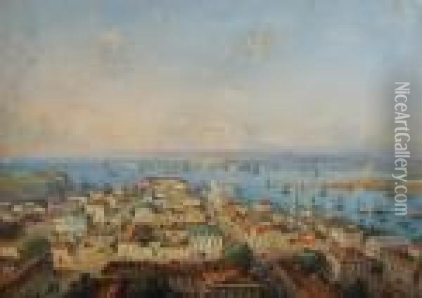 View Of Sevastopol Oil Painting - Carlo Bossoli