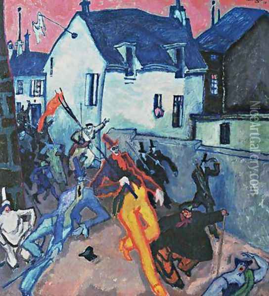 Uprising Oil Painting - Lyonel Feininger