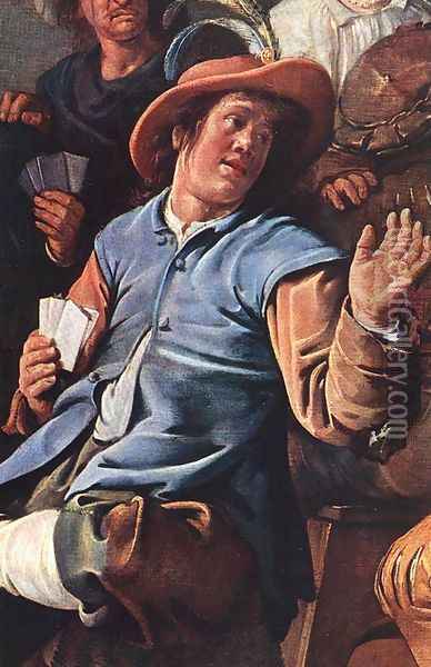 The Denying of Peter (detail) 1636 Oil Painting - Jan Miense Molenaer