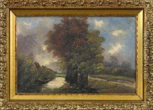 Romantische Landschaft Oil Painting - Hugo Van Schaik