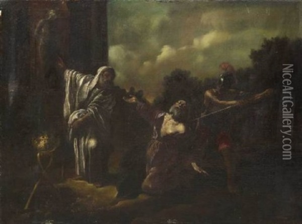 Une Scene De Martyre Oil Painting - Johann Heinrich Schoenfeldt