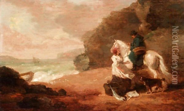 Selling The Catch Oil Painting - George Morland