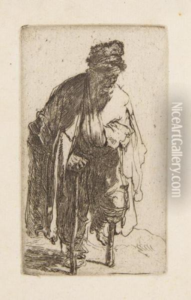 Der Stelzfus Oil Painting - Rembrandt Van Rijn