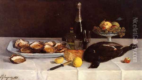 Still Life With Oysters Oil Painting - Paul Gauguin