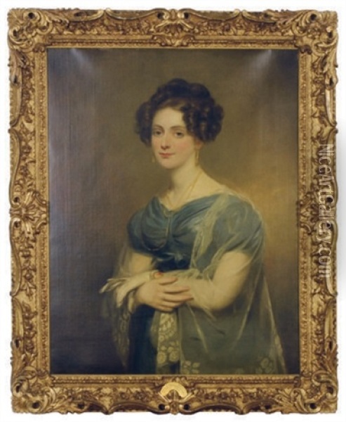 Portrait Of Mary Margaret Hampton Of Angelsea Oil Painting - John Watson Gordon