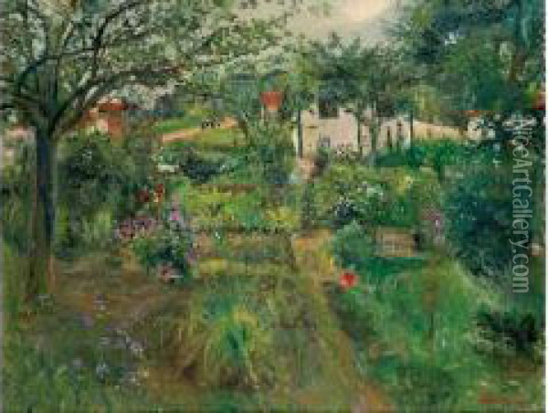 Un Jardin Oil Painting - Lucien Adrion