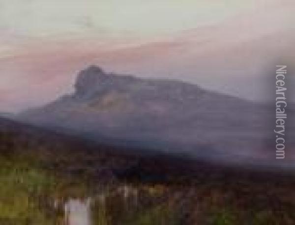 Hey Tor Dartmoor Oil Painting - Frederick John Widgery
