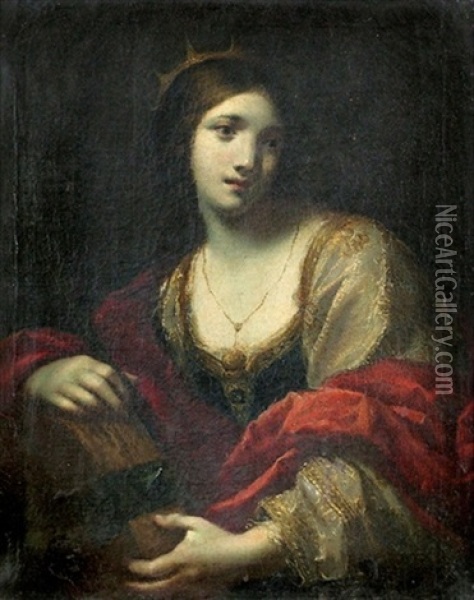 Heilige Katharina Von Alexandrien Oil Painting - Simone Pignone