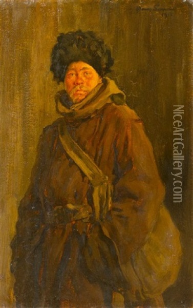 Prisoner Of War, 1912 Oil Painting - Hans Larwin