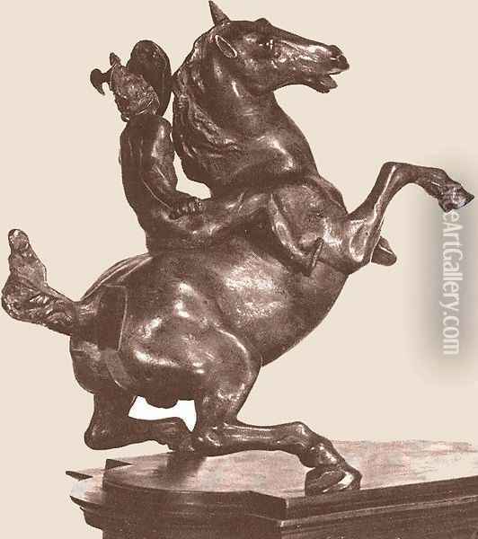 Equestrian Statue Oil Painting - Leonardo Da Vinci